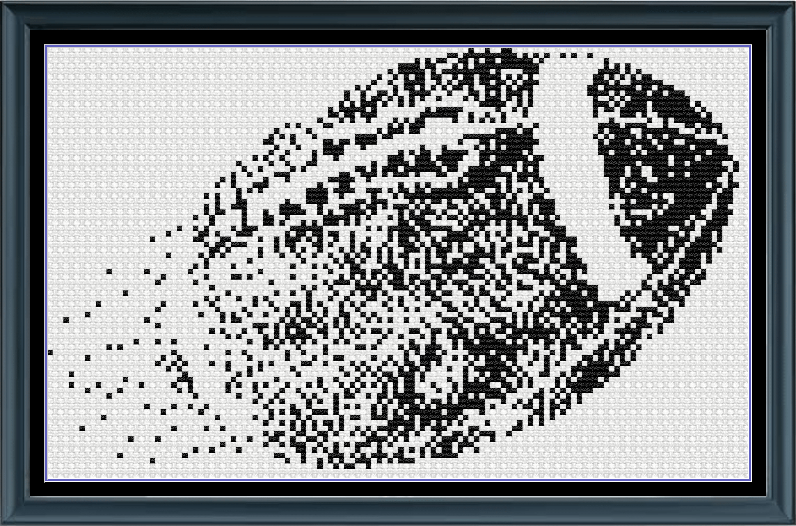 Stitching Jules Design Cross Stitch Pattern Football Mini Monochrome Counted Cross-Stitch Pattern | Instant Download PDF